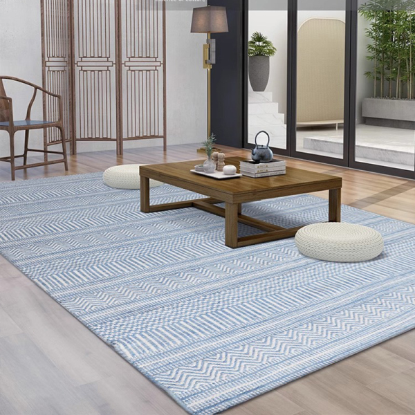 Briefness38443 (1pcs) wool carpet blue and white (can be customized) - Image 3