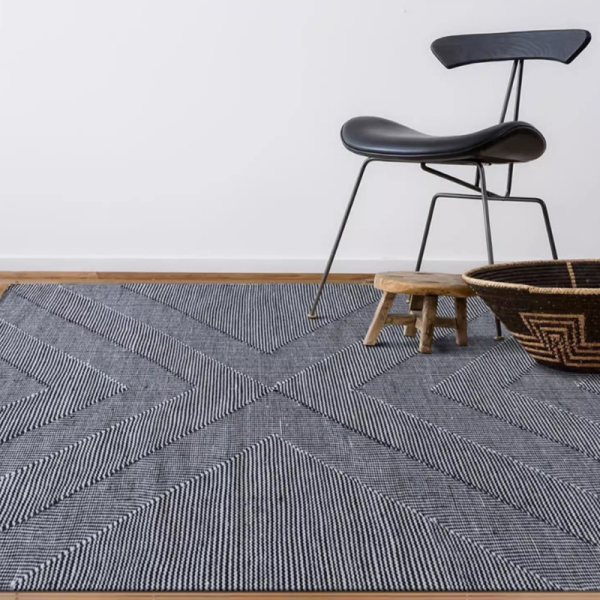 Briefness38442 (1pcs) wool carpet black and white (can be customized) - Image 3