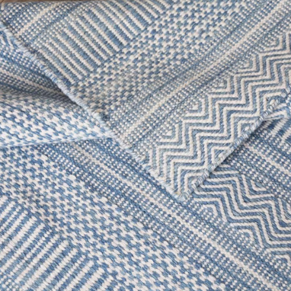 Briefness38443 (1pcs) wool carpet blue and white (can be customized) - Image 2