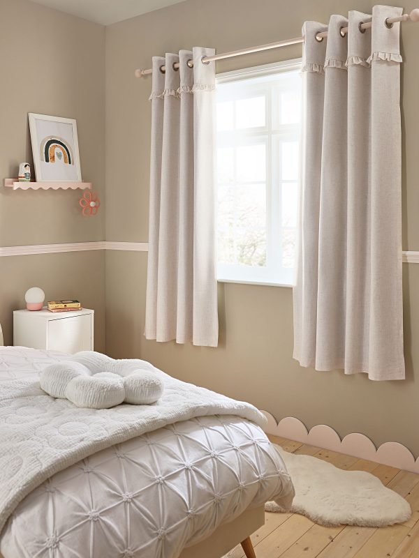 Briefness38412 Natural Frill Eyelet Blackout Curtains from Next Hong Kong