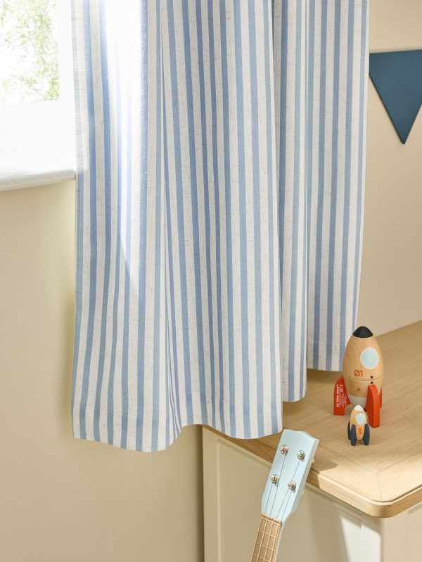 Briefness38431 Blue Stripe Eyelet Blackout Curtains from Next Hong Kong - Image 3