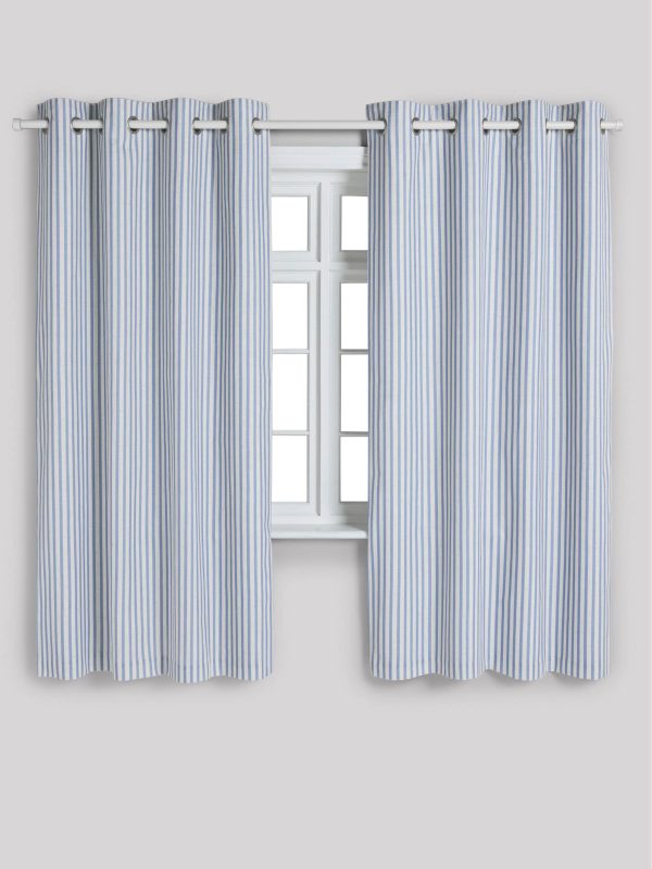 Briefness38431 Blue Stripe Eyelet Blackout Curtains from Next Hong Kong - Image 5