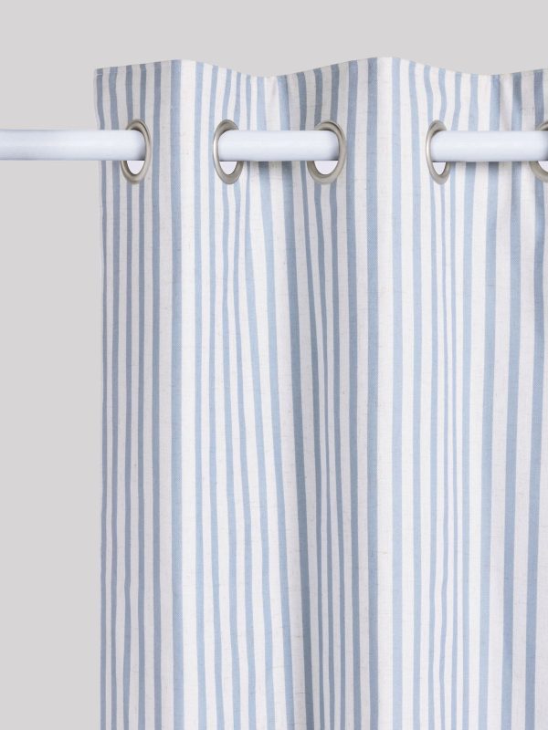 Briefness38431 Blue Stripe Eyelet Blackout Curtains from Next Hong Kong - Image 6