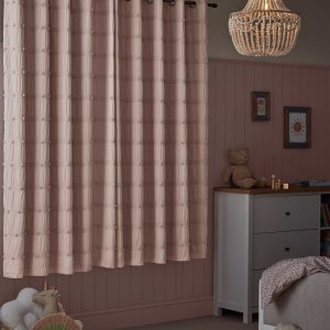 Briefness38418 Pink Bobble Pom Eyelet Blackout Curtains from Next Hong Kong
