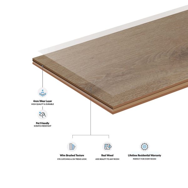 Briefness38468 Grand Width 9.5in White Oak Engineered Hardwood Flooring - Image 6
